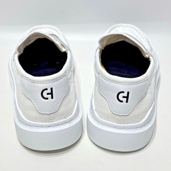 Cole Haan GrandPro Rally Women's White Canvas Penny Loafers Comfort Size 8.5B - Picture 5 of 16